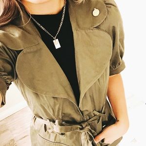 Puffy Sleeved Military Jacket